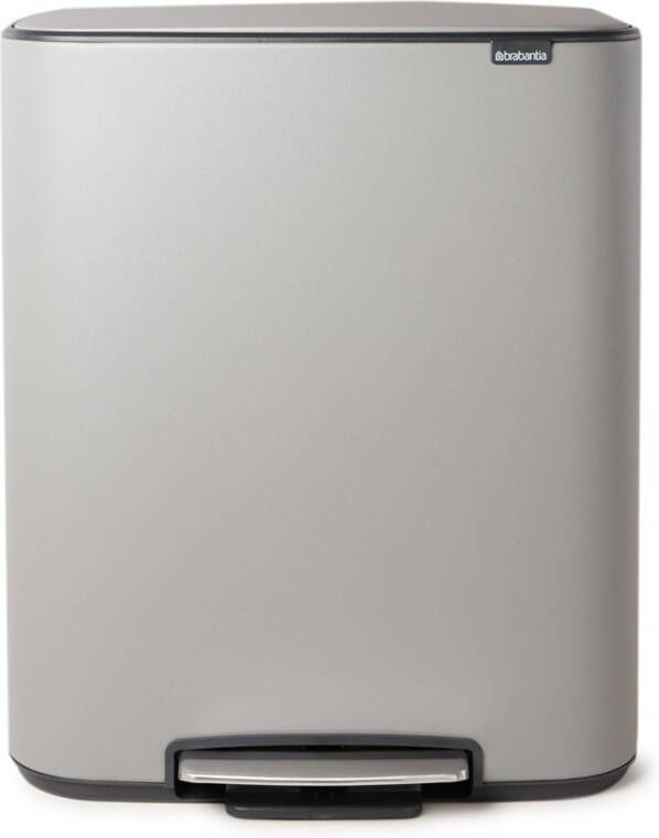 Brabantia Bo Pedaalemmer 60 Liter Met Kunststof Binnenemmer Mineral Concrete Grey