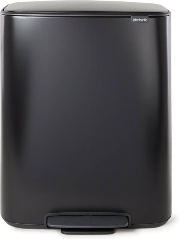 Brabantia Bo Pedaalemmer 2 X 30 Liter Met 2 Kunststof Binnenemmer Matt Black