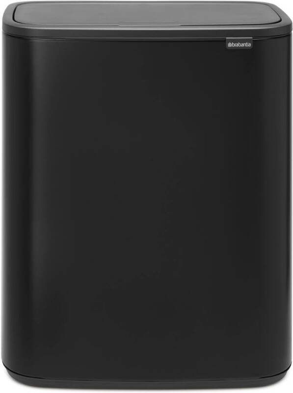 Brabantia Bo Touch Bin Afvalemmer 60 Liter Met Kunststof Binnenemmer Matt Black