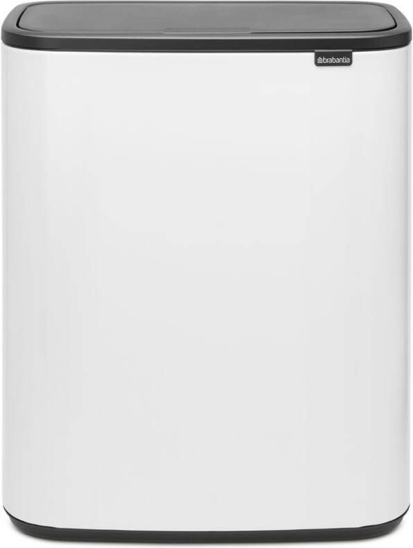 Brabantia Bo Touch Bin Afvalemmer 2 X 30 Liter Met 2 Kunststof Binnenemmers White
