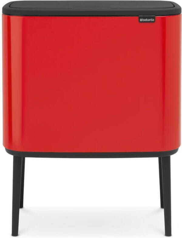Brabantia Bo Touch Bin recycle prullenbak met deksel op pootjes 3 x 11 liter