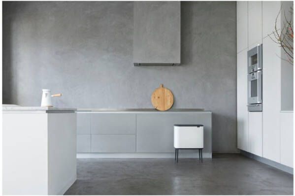 Brabantia Bo Touch Bin recyling duo prullenbak met deksel op pootjes 11 + 23 liter