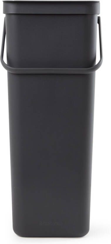 Brabantia Sort & Go Afvalemmer 40 L Donkergrijs