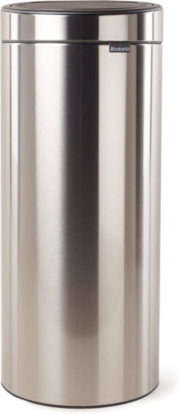 Brabantia Touch Bin Afvalemmer 30 Liter Met Kunststof Binnenemmer Matt Steel Fingerprint Proof