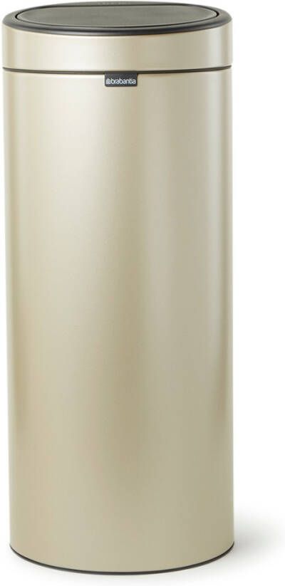 Brabantia Touch Bin Afvalemmer 30 Liter Met Kunststof Binnenemmer Metallic Gold