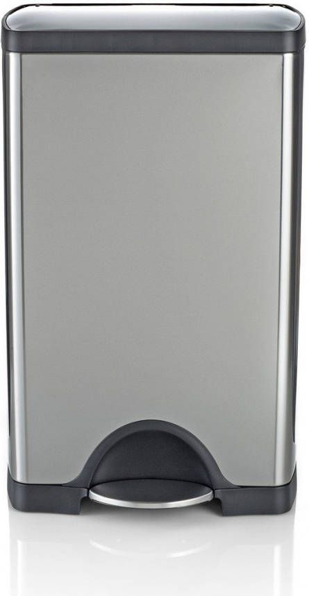 Simplehuman Rectangular Classic Prullenbak 38 L Zilverkleurig