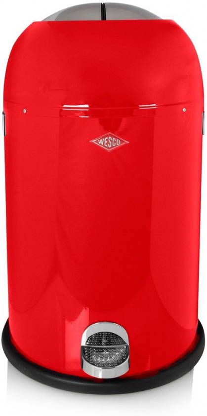 Wesco Soft Close Kickmaster Prullenbak 33 L Rood
