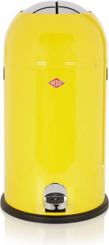 Wesco Soft Close Kickmaster Prullenbak 33 L Lemon Yellow