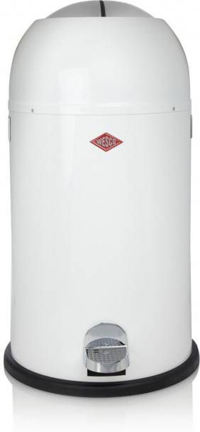 Wesco Soft Close Kickmaster Prullenbak 33 L Wit
