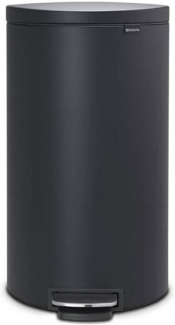 Brabantia Flatback+ Pedaalemmer 30 Liter Met Kunststof Binnenemmer Mineral Infinite Grey