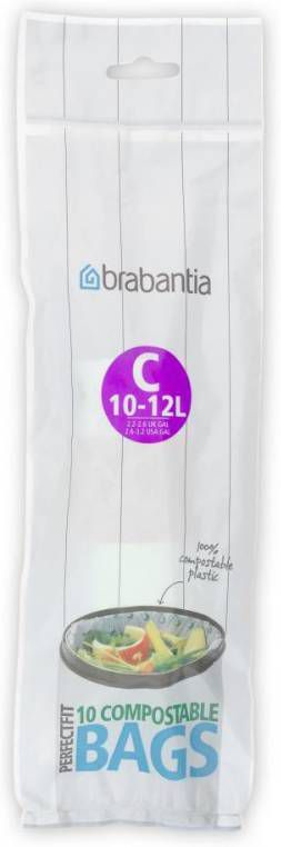 Brabantia PerfectFit Composteerbare Vuilniszakken 10 12 Liter Rol A 10 Zakken