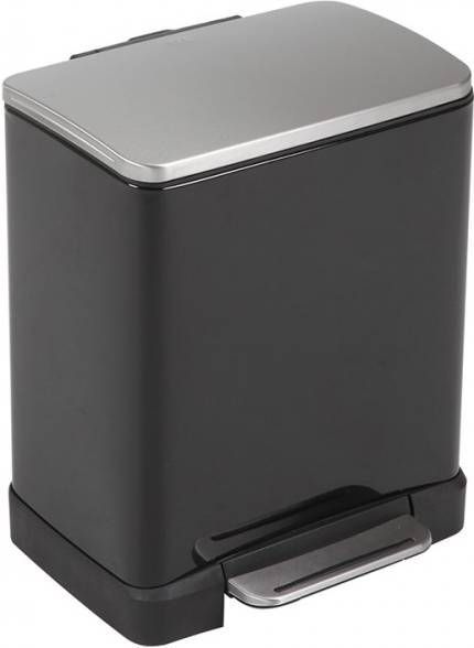 EKO recycling pedaalemmer E Cube zwart 10+9l Leen Bakker