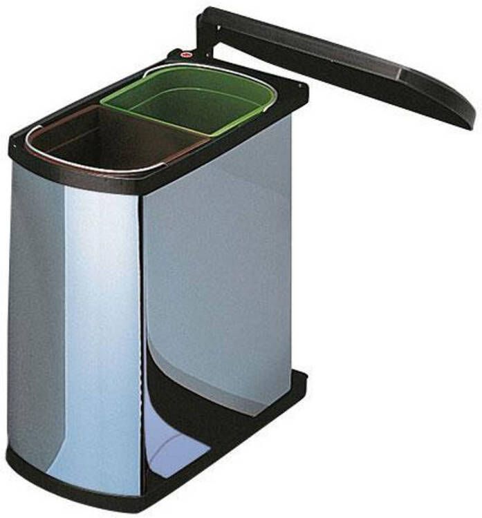 Hailo Duo Automatic 16 Liter(2x8l)Rvs/zwart