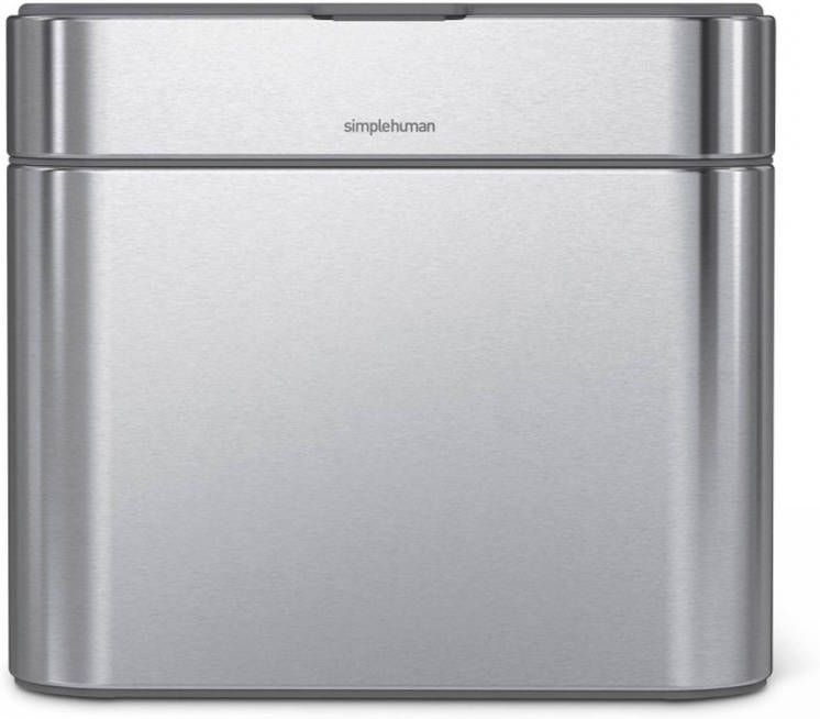 Simplehuman Afvalemmer, Compost, 4 Liter, Zilver