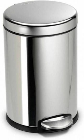 Simplehuman Afvalemmer, Rond, 4.5 L, Zilver