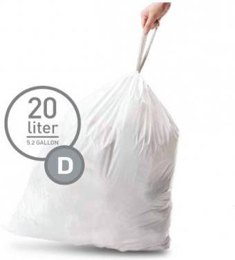 Simplehuman Vuilniszakken Code D 20 Liter(20 stuks )