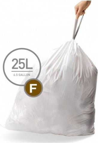 Simplehuman Vuilniszakken Code F 25 Liter(60 stuks )