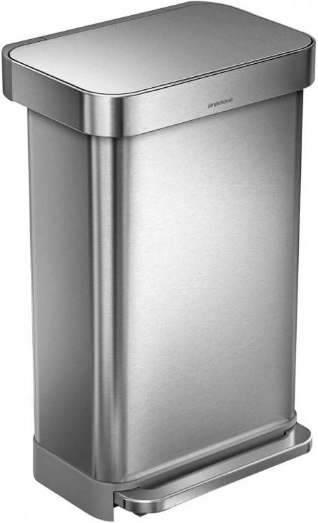 Simplehuman Rectangular Liner Pocket 45 Liter Rvs