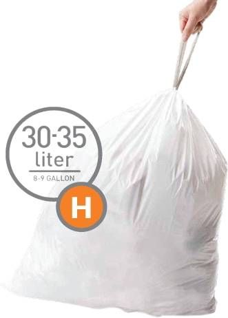 Simplehuman Vuilniszakken Code H 30 35 Liter(60 stuks )