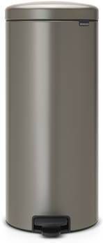 Brabantia Newicon Pedaalemmer 30 Liter Met Kunststof Binnenemmer Platinum