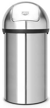 Brabantia Push Bin Afvalemmer 60 Liter Matt Steel