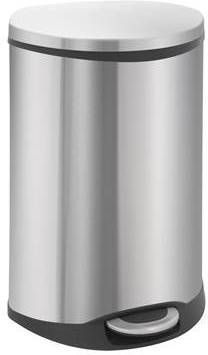 Eko Pedaalemmer Shell 50 L matzilverkleurig
