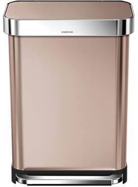 Simplehuman Rectangular met Liner Pocket Afvalemmer RVS 55 liter