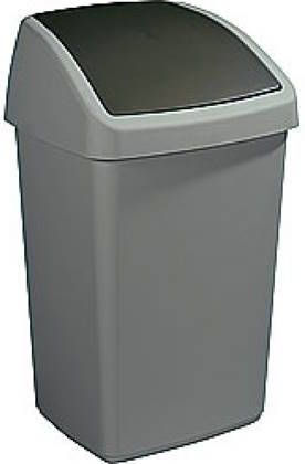 Sunware DELTA PRULLENBAK SWING ZWART GRIJS 50L 40 x 35 x 67 cm