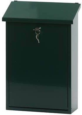 V-Part Toledon wandbrievenbus 12 x 27 x 40 cm staal groen