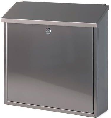 V-Part V part Malagan Wandbrievenbus 11, 5 X 37 X 37 Cm Rvs Zilverkleurig