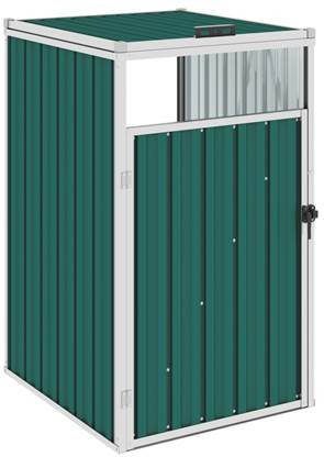 vidaXL Afvalbakberging 72x81x121 cm staal groen