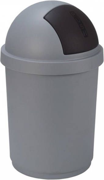 Curver Roll Bullet Bin 50 Liter Zilver/zwart Ø39x75cm
