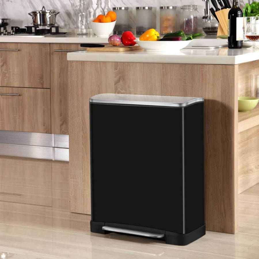 EKO pedaalemmer E Cube zwart 50l Leen Bakker