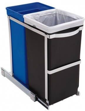 Simplehuman Pull Out Inbouwafvalemmer 35 Liter(20+15 Liter )
