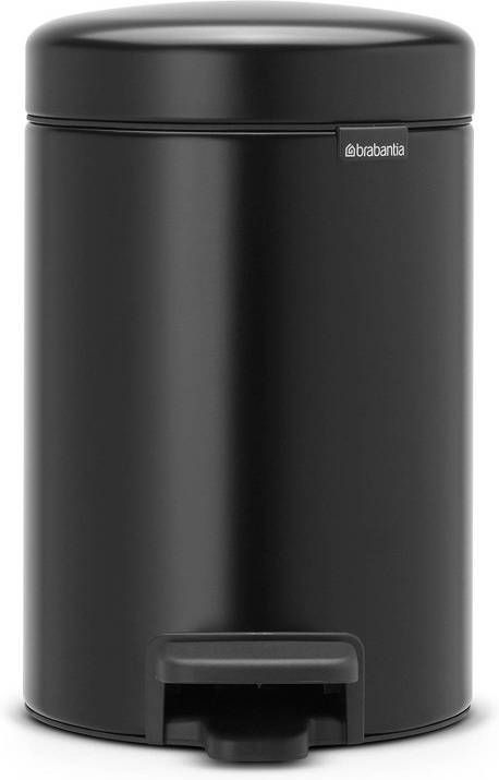 Brabantia Newicon Pedaalemmer 3 Liter Met Kunststof Binnenemmer Matt Black